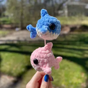 Mini Shark Plushie, Handmade Crochet