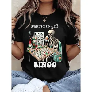 Humorous Bingo Game TShirt Featuring Bingo Ball and Number 75 Design