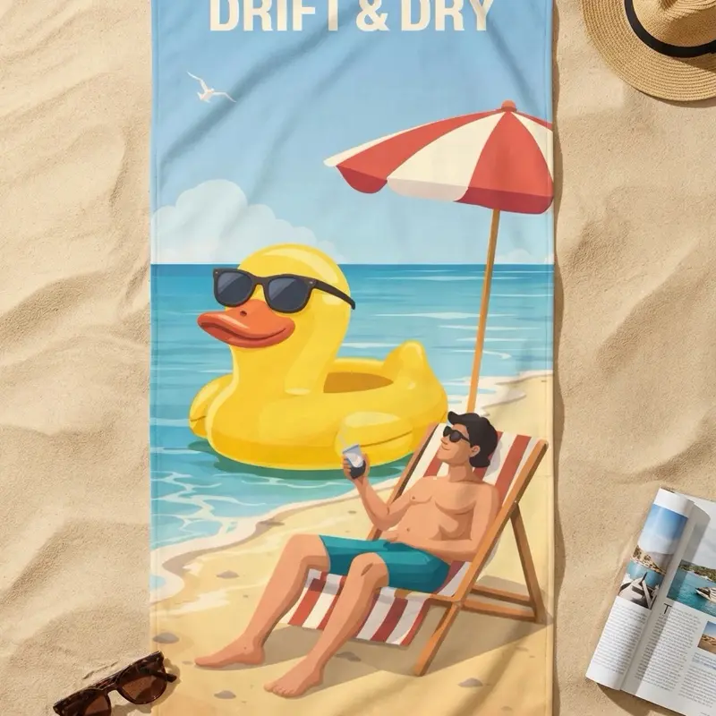 Drift & Dry Capri Mist Beach Towel – Quick-Dry, Sand-Resistant, Ultralight Microfiber with Carry Pouch