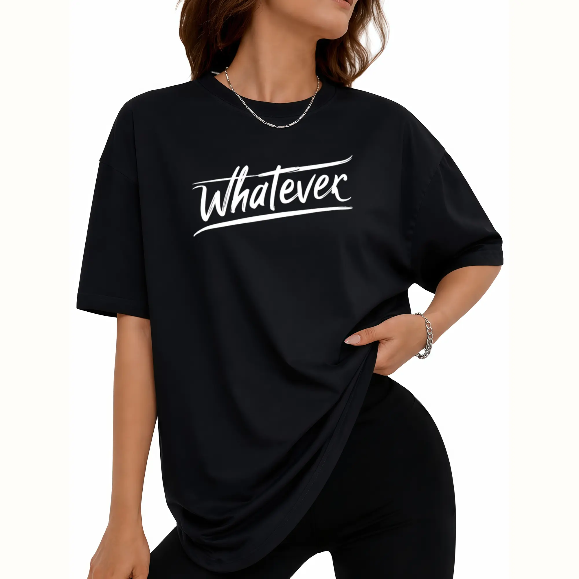 Handwritten Word "Whatever" Women'S Short Sleeve T-Shirt
