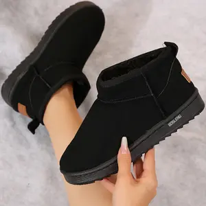 Cozy Short Snow Boots for Women Soft Plush Lined Non-slip Warm Winter Indoor Outdoor Shoes