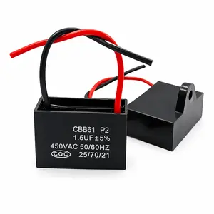 Universal 1.5uF Fan Motor Capacitor Replacement for Oscillating Wall Fans, Table Fans & Standing Fans – Slow Speed Start Capacitor Accessory