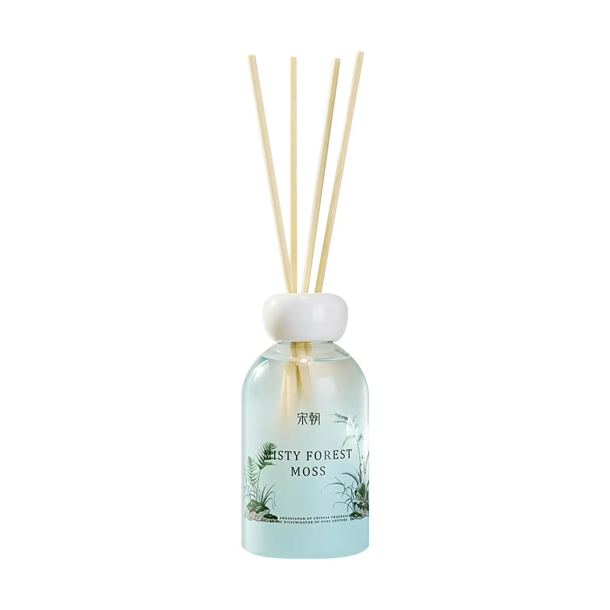 SONG CHAO "Mist Forest Moss" Aroma Diffuser - 200ml Flameless Reed Diffuser for Home Fragrance