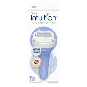 Schick Intuition Pure Nourishment Razors for Women | 1 Razor & 2 Intuition Razor Blades Refill with Organic Cocoa Butter