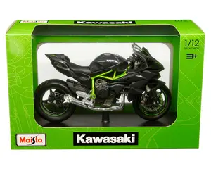 Maisto 1:12 Kawasaki Ninja H2 R w/stand – Black- Motorcycles