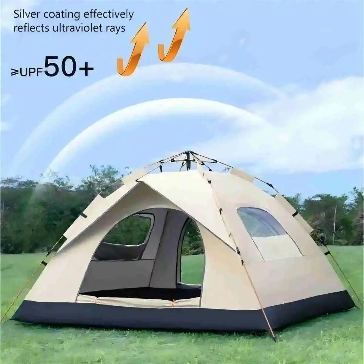 4-Person Automatic Pop-Up Camping Tent – Waterproof 4-Season