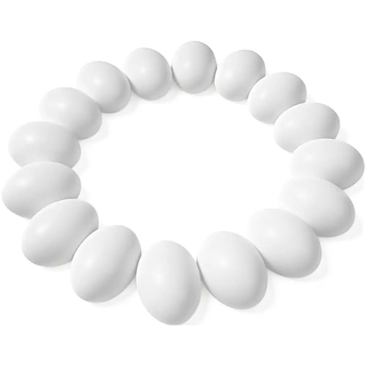 18 Pcs Easter Egg, White Wooden Eggs, Life Size Plain Decorating Eggs for Kids Easter DIY Paint Your Own Egg Decor, Easter Craft, Easter Eggs Hunt, Easter Basket Stuffers, School Activities Supplies