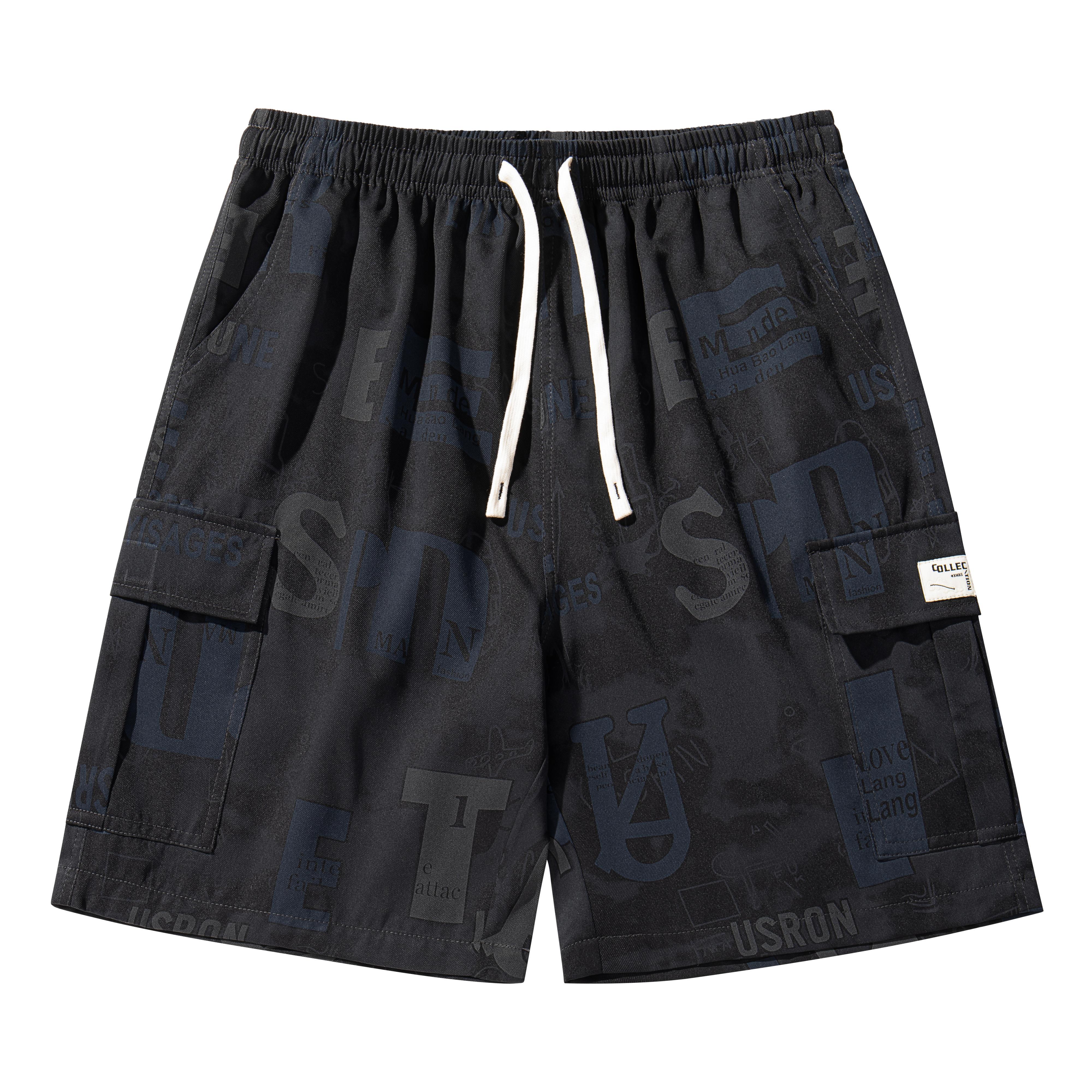 Men’s summer shorts with letter print, drawstring, and multiple pockets — 2026 new casual athletic style; breathable, wear-resistant, wrinkle-resistant, easy to clean; available in various styles for mix-and-match combinations., Mid Waist, Loose-Fitting s Men’s summer shorts with letter print, drawstring, and multiple pockets — 2026 new casual athletic style; breathable, wear-resistant, wrinkle-resistant, easy to clean; available in various styles for mix-and-match combinations., Mid Waist, Loose-Fitting s