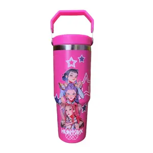 Huntress Girl Water Cup 30 Handheld Car Cup Ice King Vacuum Straw Cup, 304 Stainless Steel Insulated Cup, Durable and Stylish Design