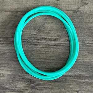 Women’s  Silicone Jelly Bracelets Turquoise 7.5"