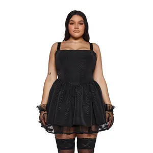 Plus Magic Moves Corset Dress - Black