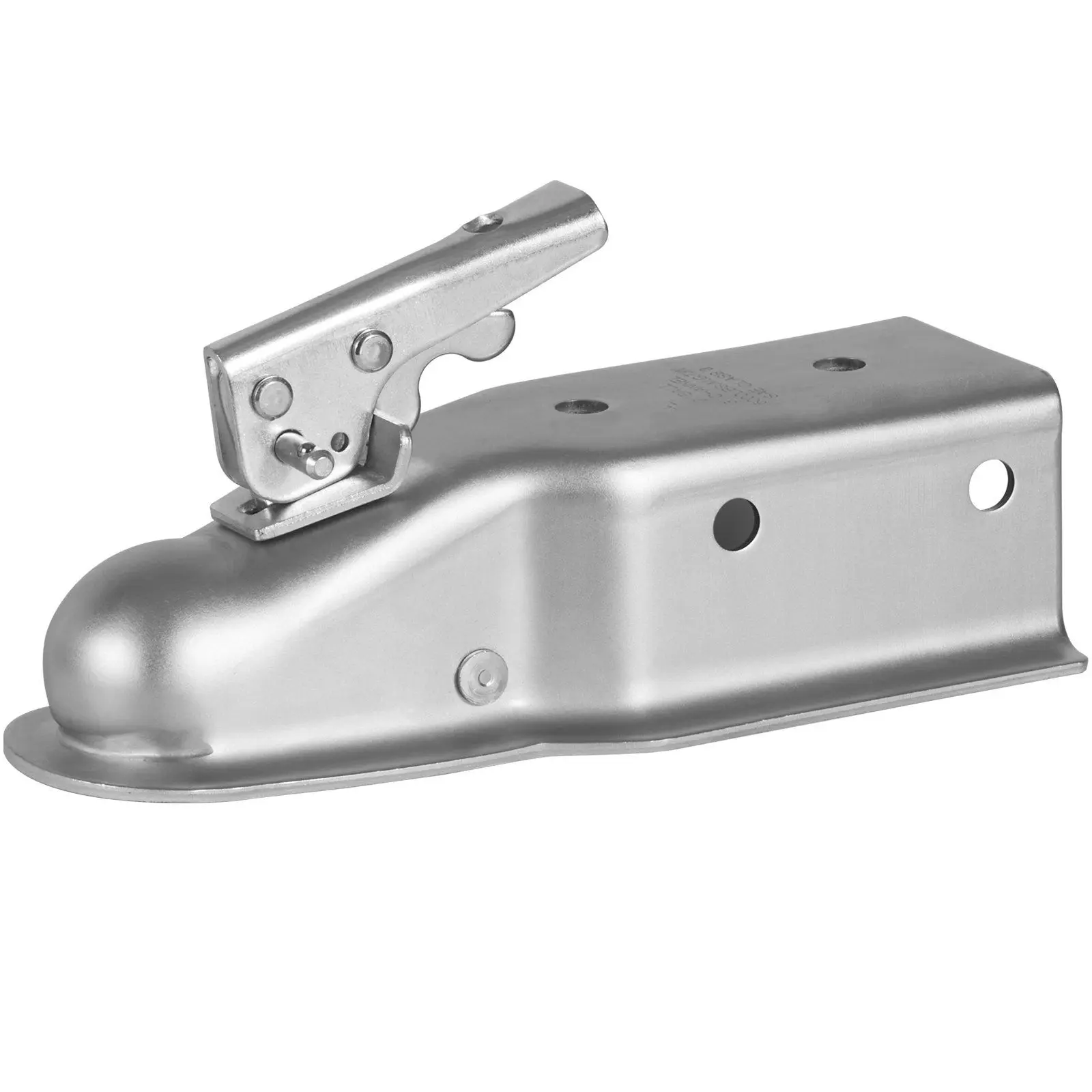 VEVOR Heavy Duty Straight Type Tow Trailer Coupler, 5000lb Capacity, Bearing Loads Up to 5000 lbs, 2-Inch Hitch Ball Fit, 3-Inch Channel, Latch Lock, Quick Detach, Rust-Resistant Zinc Plated, Ideal for Pickup Trucks