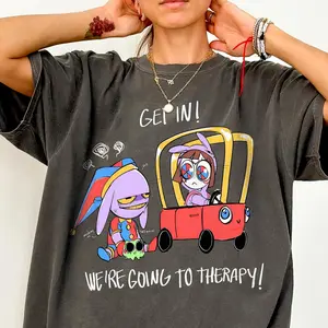 Comfort Colors Jax x Pomni Therapy Shirt -Amazing Digital Circus Shirt,Tadc Shirt,Tadc Sweatshirt,Jax Sweater,Pomni Tshirt,Tadc Last Act Tee
