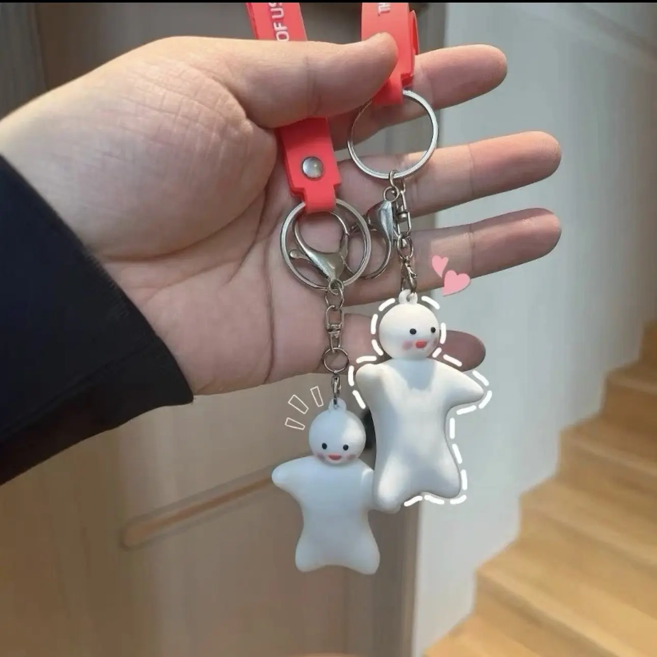 Cute Magnetic Couple Hug Keychain