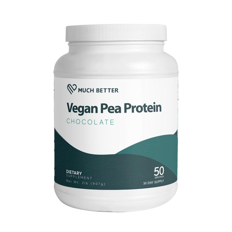 Vegan Pea Protein Powder (Chocolate) Optimum Natural Fitness Muscle Supplement