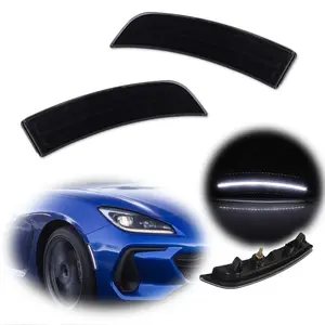2pcs Smoked White LED Side Marker lamps Lights For 2022 2023 2024 Toyota GR86 Subaru BRZ,Replace OEM 84411CC010,84411CC000, SU00309624,SU00309625, SU00308732,SU00308733