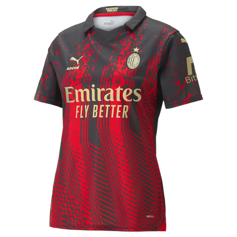 PUMA Womens Ac Milan X Koche Replica Jersey Soccer Cleats  - Black, Red