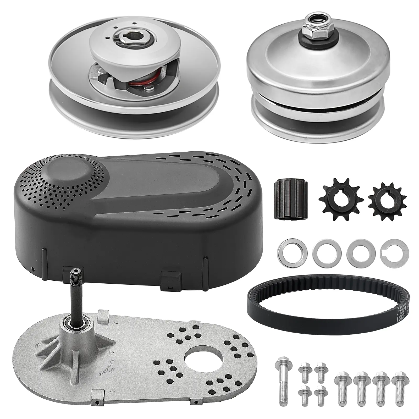 【SummerFinds】VEVOR Drive Clutch, 2-8HP Engine, 2000 RPM High-Strength Drive Clutch with Asymmetric Designed Wheels & Robust Rubber Belt, Sturdy & Durable Clutch with Full Accessories, Fit for Various Engines