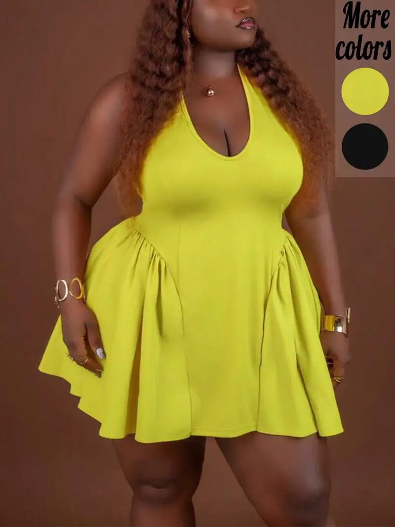 plus size flare mini dress PLUS SIZE LONG SLEEVE ONE SHOULDER ELASTIC WAIST FLORAL PRINT FIT & FL –  Wholesalefashiontrends.com main image 0