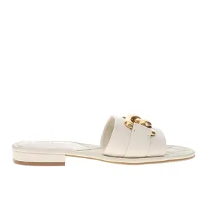 Aerosoles Womens Charm Slide Casual Sandals Casual Low Heel 1-2" - White