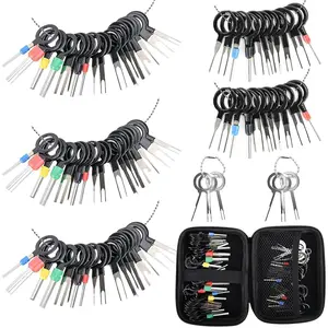Terminal Pin Removal Tool Kit 82 Pcs Depinning Electrical Connector Pin Extractor Tool Set Wire Terminal Release for Automotive Car Household Devices - Black