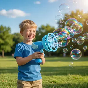 Bubble in Bubble Gun - Bubble Machine Bubble Blower Toy for Kids and Toddlers, Giant Bubble Maker Party Favors