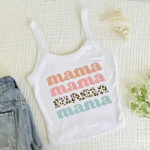 [Hot Summer - Fast Ship From US] - Mama Strap Tank – Cute Pastel Mom Shirt, Mother’s Day Gift for Moms, Trendy Graphic Tee
