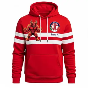 Toluca FC Diablos hoodie roja para fans — ¡Furia del Diablo!