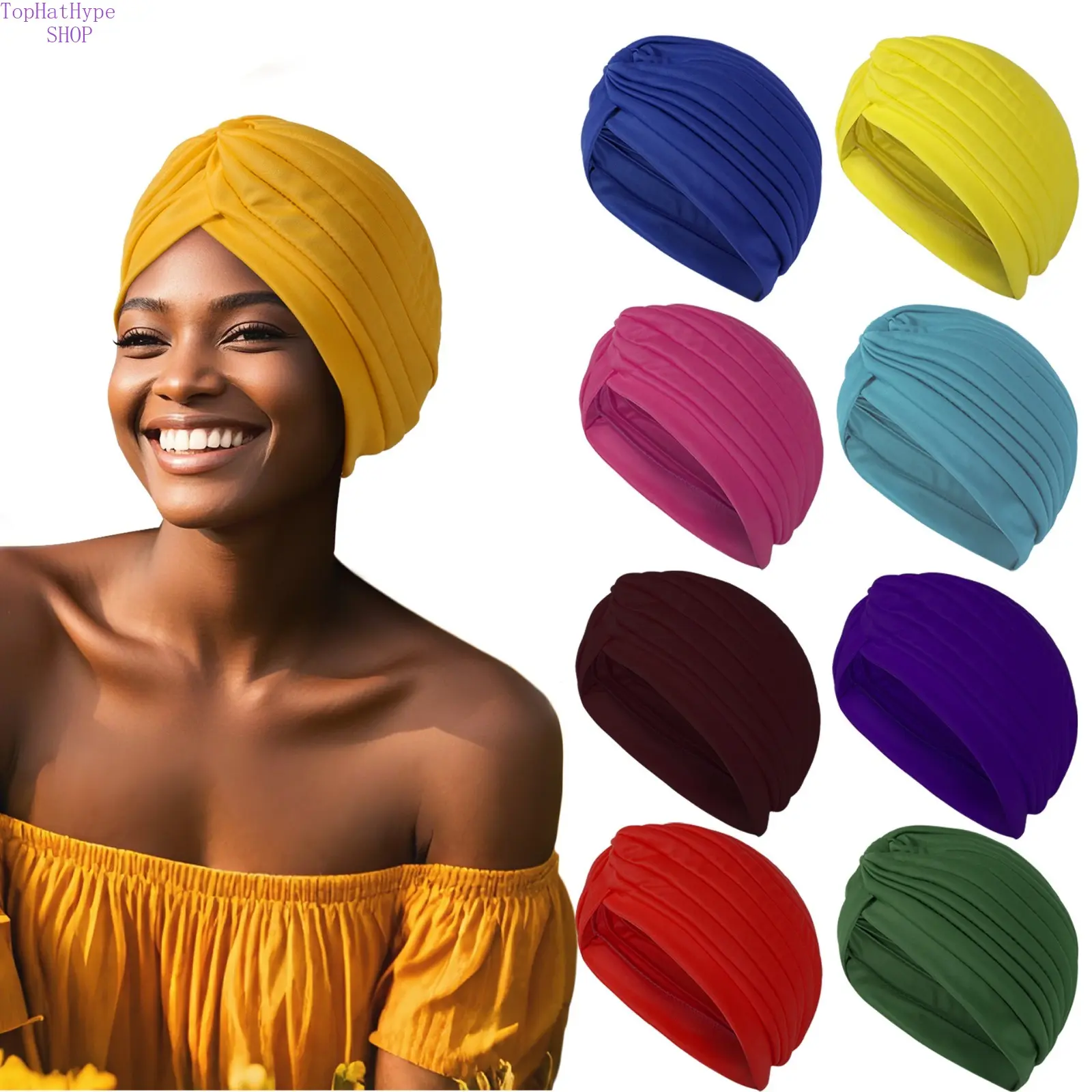 Women's Soft Stretch Indian-Style Turban Head Wrap, Watermelon Print Pullover Accessory, Lightweight Breathable for Yoga & Daily Wear, Turban Wrap, Female, Elastic, Stretch Pullover, Ethnic, Indian Wrap