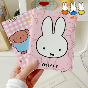 2025 Kawaii Miffy Passport Holder Cute Cartoon Anime Printed Multi functional Card Holder Home Necessities Girl Festival Gift