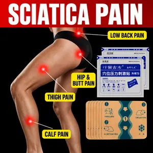 Sciatic nerve soothing patch for relieving buttock and thigh pain/numbness; improves discomfort caused by prolonged sitting and lower back protrusions, including stinging and radiating pain in the buttocks; provides warmth and relaxation to waist and leg