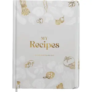 Blank Recipe Book to Write in Your Own Recipes Salt - DIY Hardcover Cookbook Blank Recipe Notebook - Organize and Personalize 100 Favorite Recipes - A Creative Recipe Journal