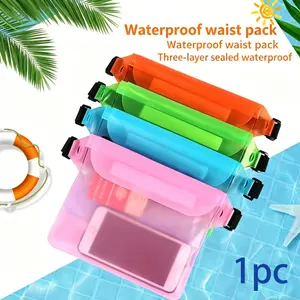 Waterproof Waist Bag with Triple-Layer Sealed Design, Leak-Proof for Water Sports, Protects Phone and Ids, Ideal for Beach and Float Trips