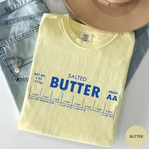 Comfort Colors Salted Butter T-shirt, Funny Baking Shirt, Women Oversized Favorite Top, Summer Outfits