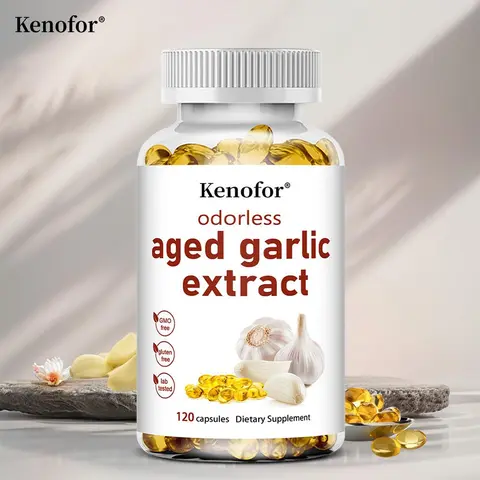 Kenofor Aged Garlic Dietary Health Supplement - Supports Immune & Heart Health, 120 Capsules