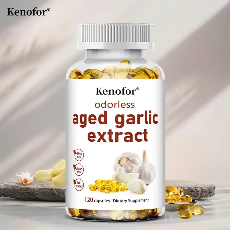 Kenofor Aged Garlic Dietary Health Supplement - Supports Immune & Heart Health, 120 Capsules