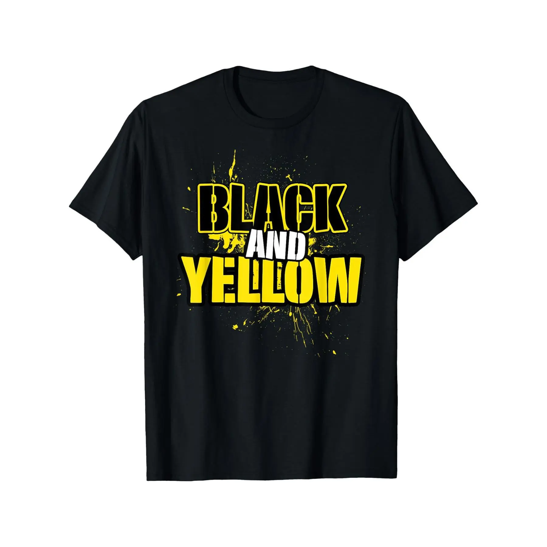 Women's Personalized Comfortable Breathable Cotton Knit Short-Sleeve T-Shirt - Casual Round Neck Regular Fit All-Seasons Stretch Fabric Top with Dye-Sublimation Pittsburgh Black and Yellow Print, Available in 2XL, 3XL