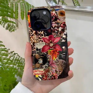 Leopard-Print Collage Phone Case , Shockproof Rugged Cover Dual Layer Soft TPU Hard Bumper Hard Shell Design for iPhone 11 12 13 14 15 16 Pro Max Plus