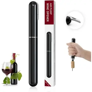 Luxury 4-in-1 Wine Accessories Kit Air Pressure Opener Foil Cutter Pourer Stopper Portable Wine Gadget Set Perfect for Wine Tasting