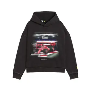 PUMA Mens Scuderia Ferrari Vegas Boxy Graphic Hoodie Casual Outerwear Casual - Black