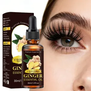 30ML Ginger Eyelash Care Essence Oil, Enhancing Lash Conditioner, Contains Ginger Nourishing Ingredients, Gentle Moisturizing, Strengthening & Shiny, Daily Use