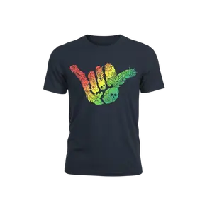Shaka Tee - Blk/Rasta