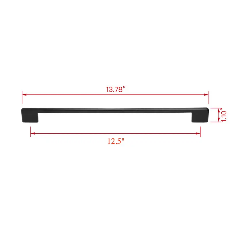Utopia Alley HW373BK-10 Taylor Pull Handle - Decorative Cabinet Drop Pull Handles for Cabinets and Drawers - Vintage Cabinet Hardware with Hand Finished Matt Black - Metal Drawer Pull Handle, 12.5" Center to Center, 10 Pack