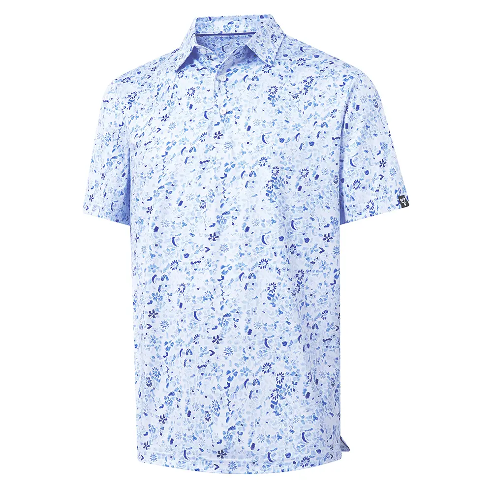 DTWOOO Men's Short-Sleeve Casual Print Golf Polo Shirts, Performance Moisture-Wicking Dry-Fit for Professional Sports & Outdoor Activities, Shortsleeve, Menswear, Outdoors, Dry Fit Fabric, M