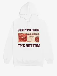 DEMARCIANO Men's Food Stamp Graphic Print Hoodie - Classic Cotton Round Neck Sweatshirt, Soft, Machine Washable, Menswear Top for Casual Wear, T-Shirt Matching Option