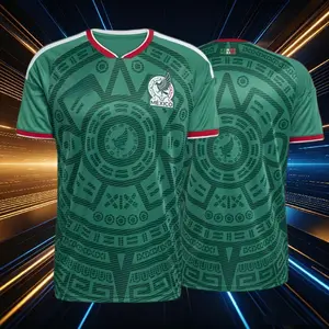 2026 Mexico Home And Away Short And Long Sleeve Soccer Jersey Fans Version Breathable