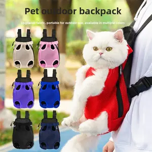 Dog and cat backpack, pet backpack, breathable mesh cat backpack for outdoor use, supplies for small and medium-sized dogs