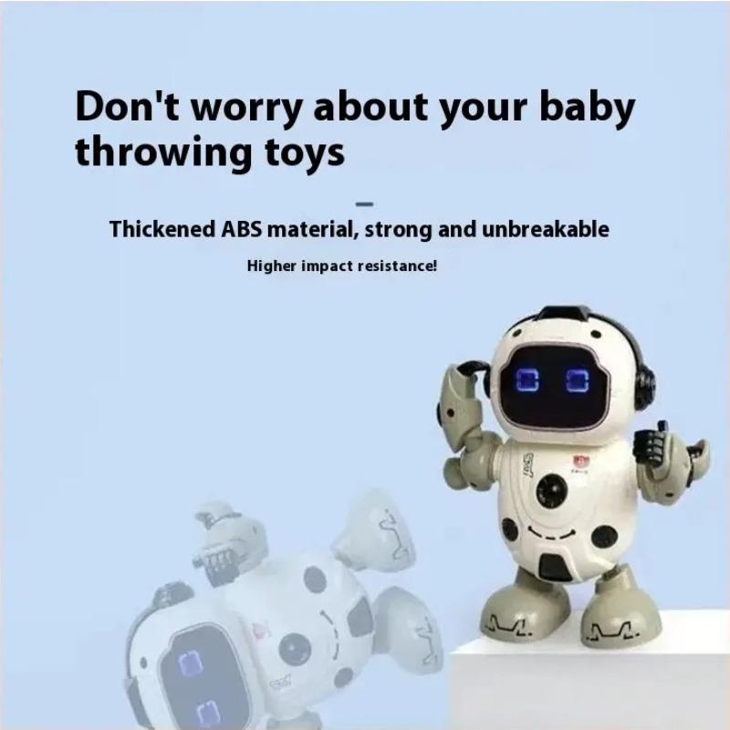 Intelligent dancing robot toy with RGB lights and over 10 dance movements - interactive party robot, learning toy, birthday and Christmas gifts, robot Flor, Halloween robot