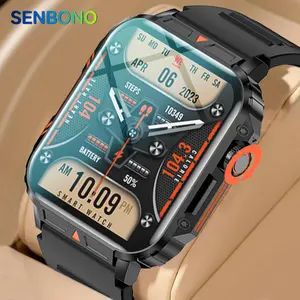 SENBONO L81 Outdoor Sports Square Smartwatch Answer Call Big Battery Fitness Tracker Waterproof Smartwatch Men for IOS Android