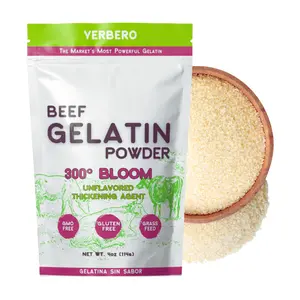 Yerbero - Premium Unflavored 300° Bloom Beef Gelatin Powder 4oz (114g) | Thickening Agent | Grenetina en Polvo Sin Sabor | Swiftly Solidifies, Stabilizes, and Enhances for Culinary & Baking Endeavors.